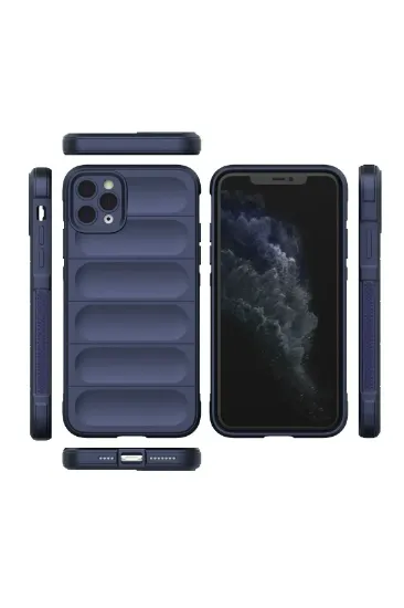 Newface iPhone 11 Pro Max Kılıf Optimum Silikon - Lacivert resmi