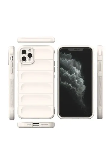 Newface iPhone 11 Pro Max Kılıf Optimum Silikon - Krem resmi