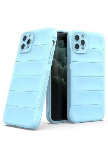Newface iPhone 11 Pro Max Kılıf Optimum Silikon - Sky Blue resmi
