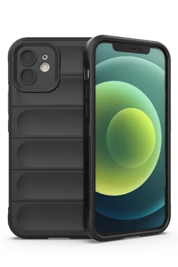 Newface iPhone 12 Kılıf Optimum Silikon - Siyah resmi
