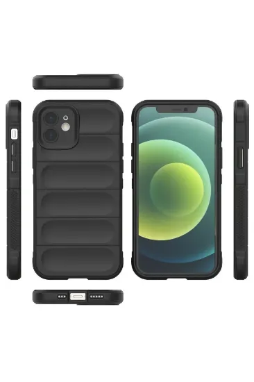 Newface iPhone 12 Kılıf Optimum Silikon - Siyah resmi