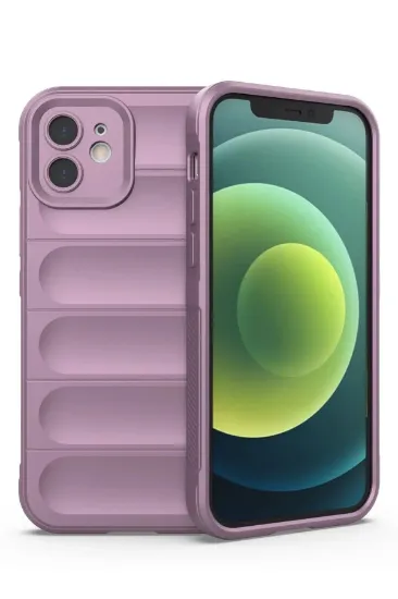 Newface iPhone 12 Kılıf Optimum Silikon - Mor resmi