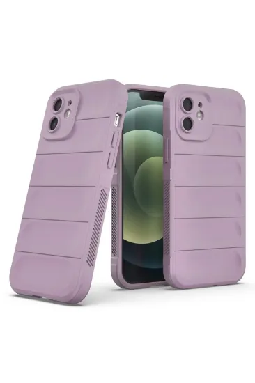 Newface iPhone 12 Kılıf Optimum Silikon - Mor resmi