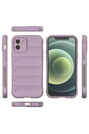 Newface iPhone 12 Kılıf Optimum Silikon - Mor resmi