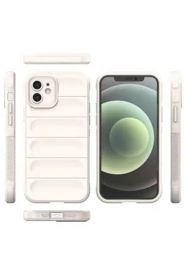 Newface iPhone 12 Kılıf Optimum Silikon - Krem resmi