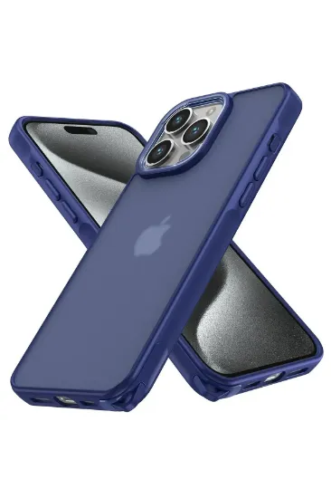 Newface iPhone 13 Pro Max Kılıf Elegant Kapak - Lacivert resmi