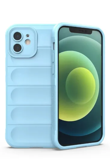 Newface iPhone 12 Kılıf Optimum Silikon - Sky Blue resmi
