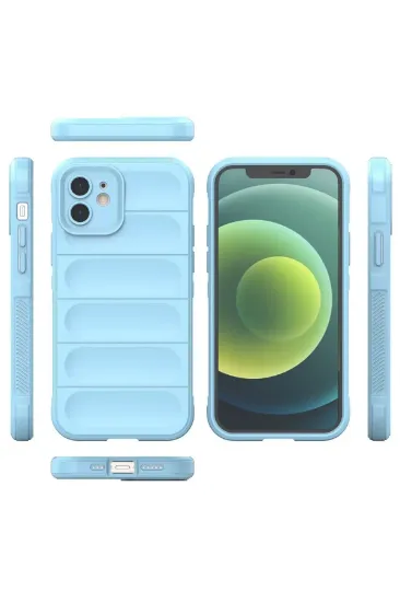 Newface iPhone 12 Kılıf Optimum Silikon - Sky Blue resmi