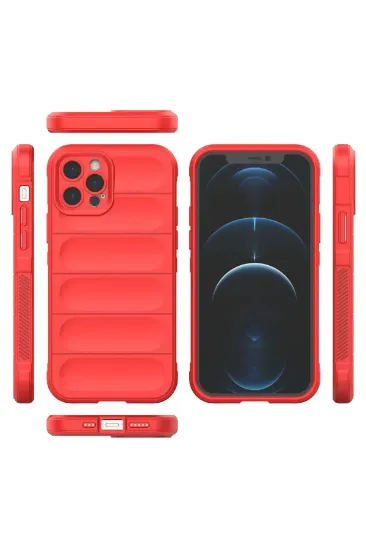 Newface iPhone 12 Pro Kılıf Optimum Silikon - Kırmızı resmi
