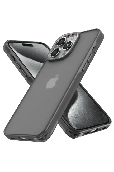 Newface iPhone 13 Pro Max Kılıf Elegant Kapak - Titan Gri resmi
