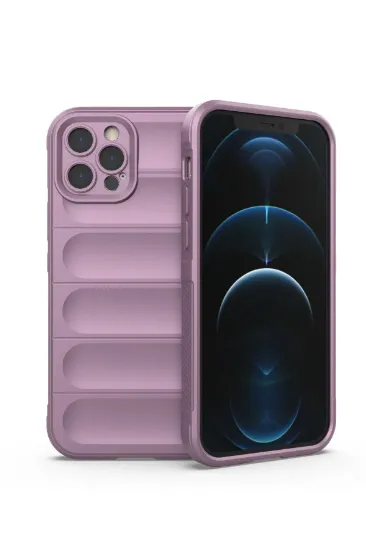 Newface iPhone 12 Pro Kılıf Optimum Silikon - Mor resmi