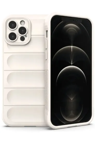 Newface iPhone 12 Pro Kılıf Optimum Silikon - Krem resmi
