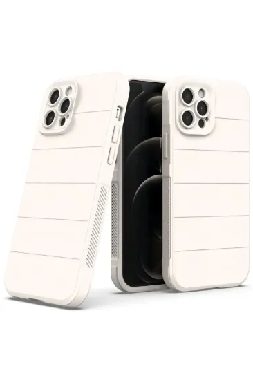 Newface iPhone 12 Pro Kılıf Optimum Silikon - Krem resmi