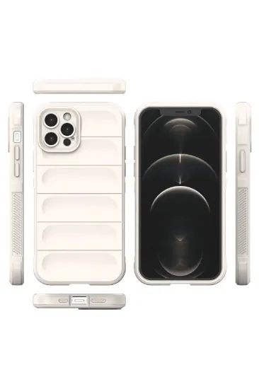 Newface iPhone 12 Pro Kılıf Optimum Silikon - Krem resmi