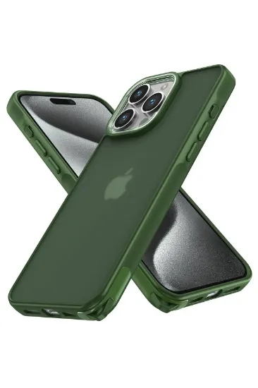 Newface iPhone 14 Pro Max Kılıf Elegant Kapak - Yeşil resmi