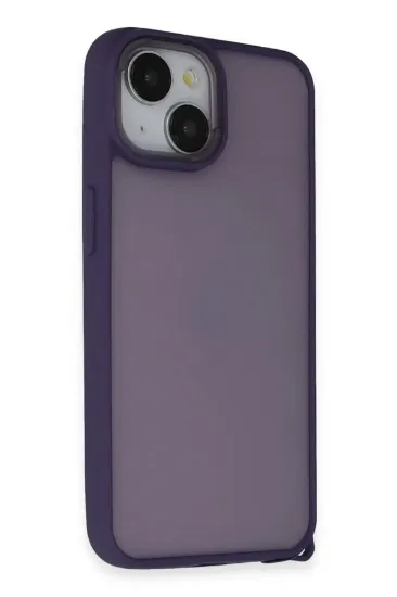 Newface iPhone 15 Kılıf Elegant Kapak - Derin Mor resmi