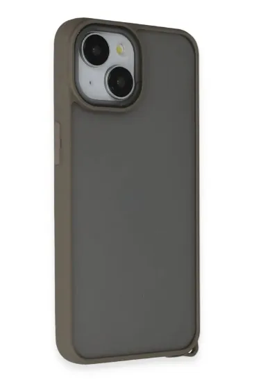 Newface iPhone 15 Kılıf Elegant Kapak - Titan Gri resmi