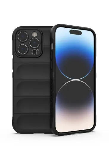 Newface iPhone 13 Pro Kılıf Optimum Silikon - Siyah resmi