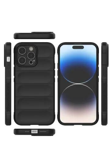 Newface iPhone 13 Pro Kılıf Optimum Silikon - Siyah resmi