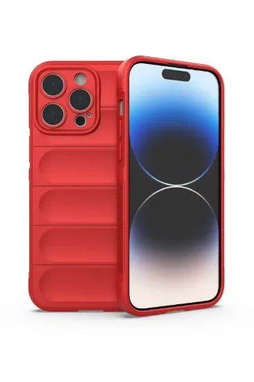Newface iPhone 13 Pro Kılıf Optimum Silikon - Kırmızı resmi