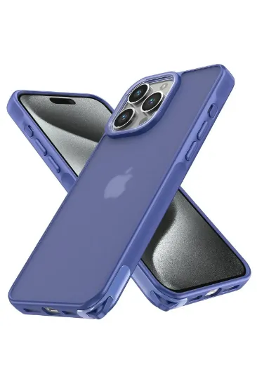 Newface iPhone 15 Pro Kılıf Elegant Kapak - Açık Mavi resmi