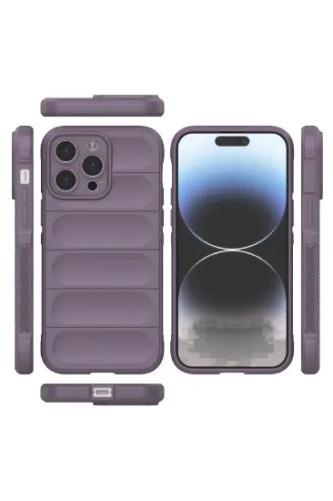 Newface iPhone 13 Pro Kılıf Optimum Silikon - Mor resmi