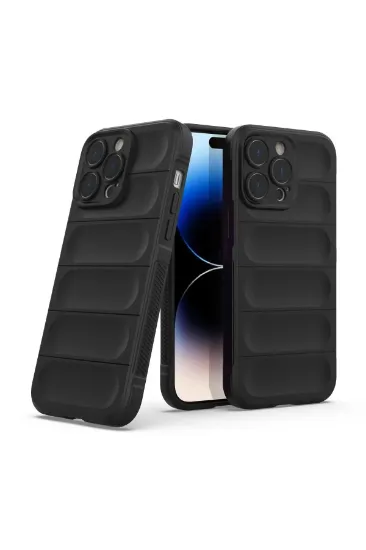 Newface iPhone 13 Pro Max Kılıf Optimum Silikon - Siyah resmi