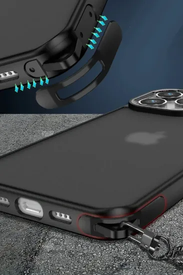 Newface iPhone 15 Pro Max Kılıf Elegant Kapak - Siyah resmi