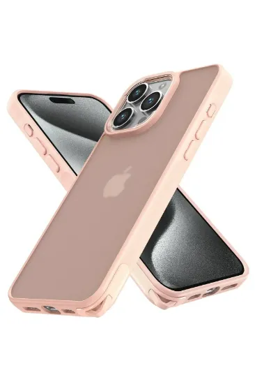 Newface iPhone 15 Pro Max Kılıf Elegant Kapak - Pudra resmi
