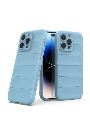Newface iPhone 13 Pro Max Kılıf Optimum Silikon - Sky Blue resmi