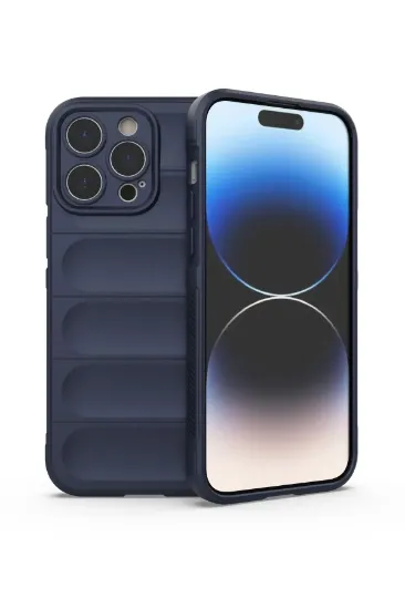 Newface iPhone 14 Pro Kılıf Optimum Silikon - Lacivert resmi
