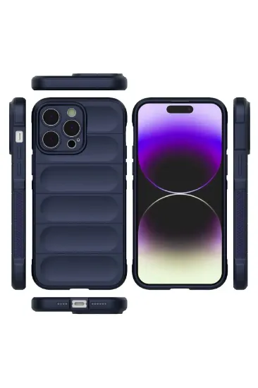 Newface iPhone 14 Pro Kılıf Optimum Silikon - Lacivert resmi