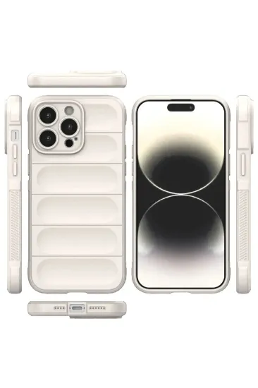 Newface iPhone 14 Pro Kılıf Optimum Silikon - Krem resmi