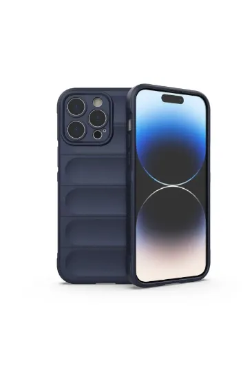 Newface iPhone 14 Pro Max Kılıf Optimum Silikon - Lacivert resmi