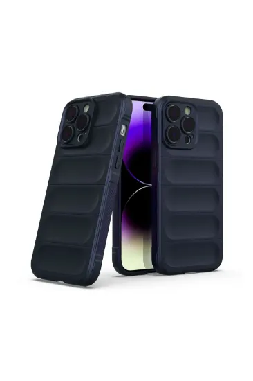 Newface iPhone 14 Pro Max Kılıf Optimum Silikon - Lacivert resmi