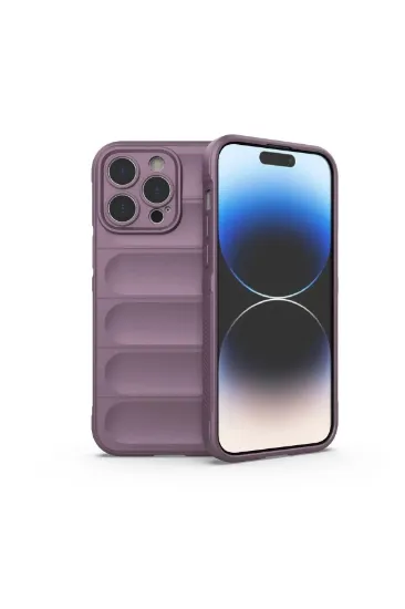 Newface iPhone 14 Pro Max Kılıf Optimum Silikon - Mor resmi