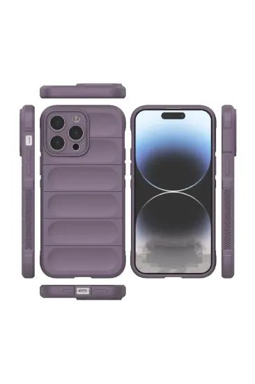 Newface iPhone 14 Pro Max Kılıf Optimum Silikon - Mor resmi