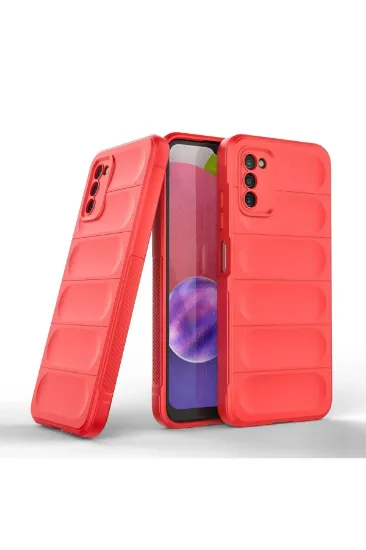 Newface Samsung Galaxy A03S Kılıf Optimum Silikon - Kırmızı resmi