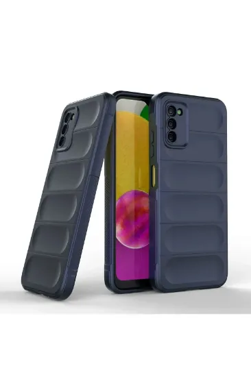 Newface Samsung Galaxy A03S Kılıf Optimum Silikon - Lacivert resmi