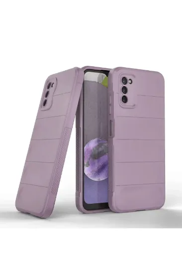 Newface Samsung Galaxy A03S Kılıf Optimum Silikon - Mor resmi
