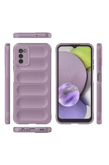Newface Samsung Galaxy A03S Kılıf Optimum Silikon - Mor resmi