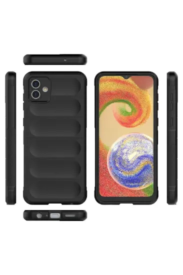 Newface Samsung Galaxy A04 Kılıf Optimum Silikon - Siyah resmi