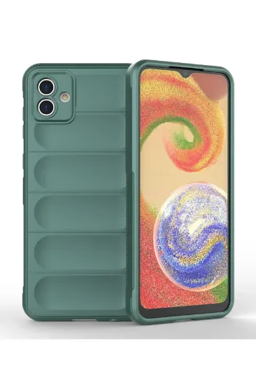 Newface Samsung Galaxy A04 Kılıf Optimum Silikon - Koyu Yeşil resmi