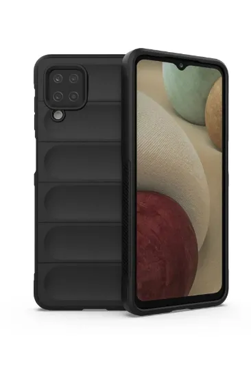 Newface Samsung Galaxy A12 Kılıf Optimum Silikon - Siyah resmi