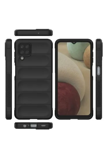 Newface Samsung Galaxy A12 Kılıf Optimum Silikon - Siyah resmi