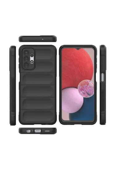 Newface Samsung Galaxy A13 4G Kılıf Optimum Silikon - Siyah resmi