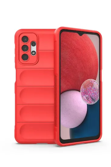 Newface Samsung Galaxy A13 4G Kılıf Optimum Silikon - Kırmızı resmi
