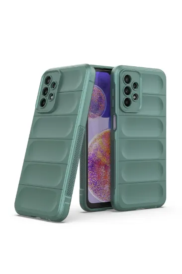 Newface Samsung Galaxy A23 4G Kılıf Optimum Silikon - Koyu Yeşil resmi