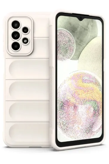 Newface Samsung Galaxy A23 4G Kılıf Optimum Silikon - Krem resmi
