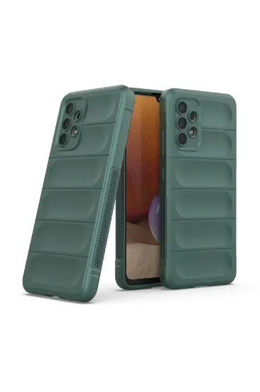 Newface Samsung Galaxy A32 Kılıf Optimum Silikon - Koyu Yeşil resmi